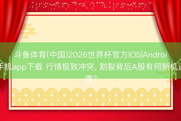 斗鱼体育(中国)2026世界杯官方IOS|Android手机app下载 行情极致冲突， 割裂背后A股有何新机遇?