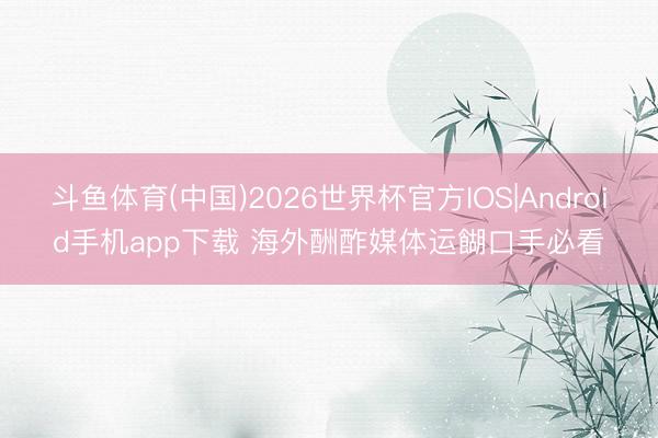 斗鱼体育(中国)2026世界杯官方IOS|Android手机app下载 海外酬酢媒体运餬口手必看
