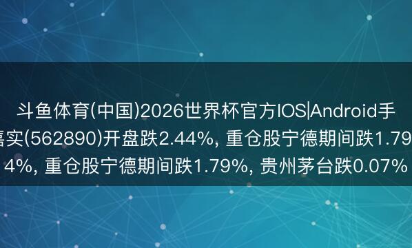斗鱼体育(中国)2026世界杯官方IOS|Android手机app下载 A50ETF嘉实(562890)开盘跌2.44%， 重仓股宁德期间跌1.79%， 贵州茅台跌0.07%