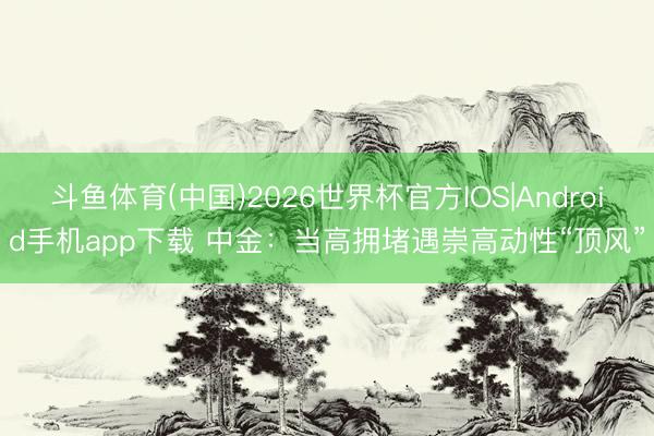 斗鱼体育(中国)2026世界杯官方IOS|Android手机app下载 中金：当高拥堵遇崇高动性“顶风”